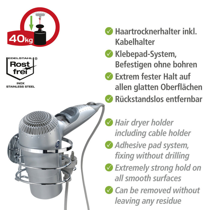 Turbo-Loc® Edelstahl Haartrocknerhalter