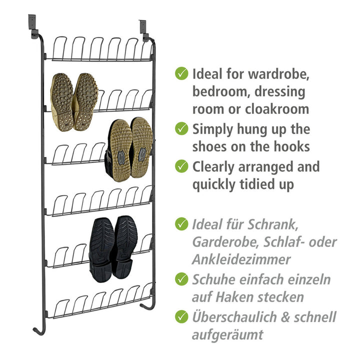 Türregal für Schuhe Schwarz