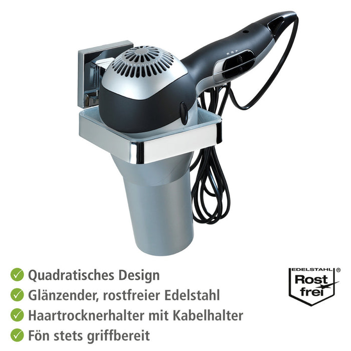 Vacuum-Loc® Haartrocknerhalter Quadro Edelstahl