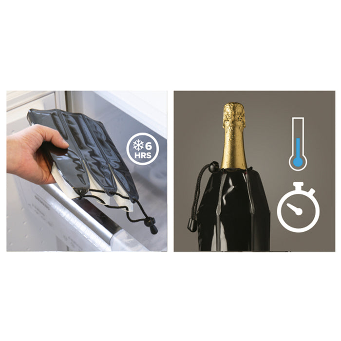 Aktiv Wein/Champagnerkühler Beutel schwarz