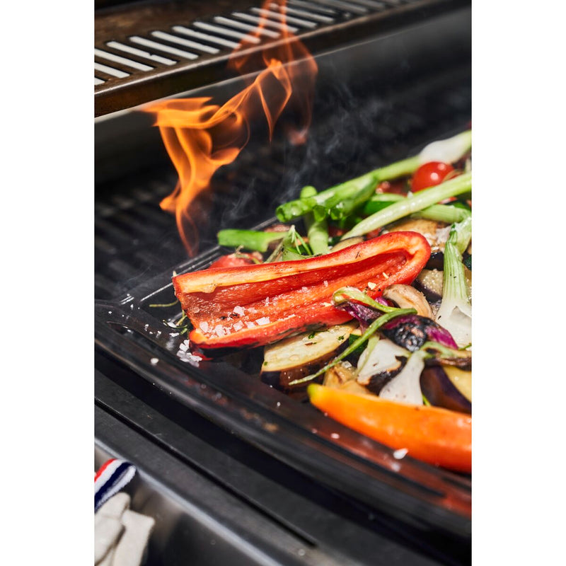 Pans Plancha 38 cm, rechteckig, Schwarz, Gusseisen