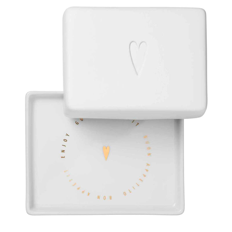 Guten Appetit Butterdose Herz 14,5x5,5x11,5cm