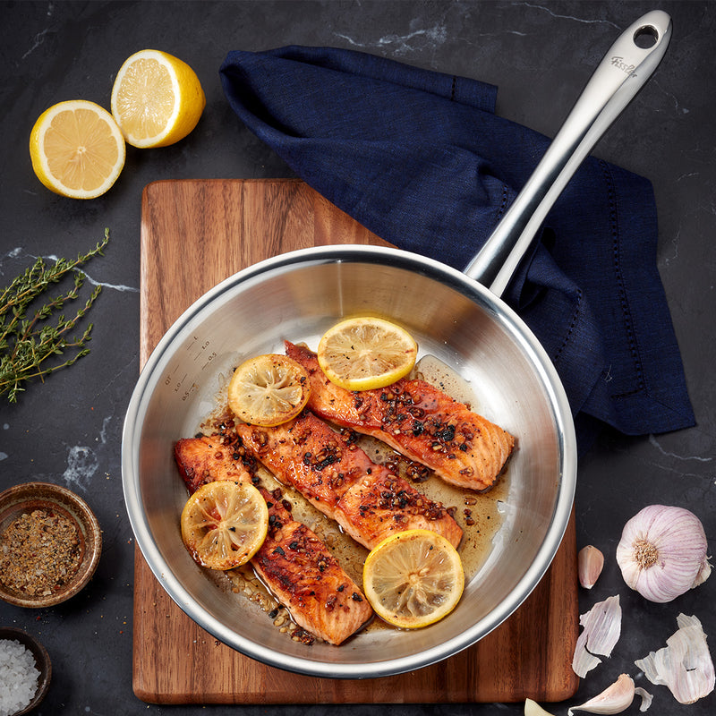 10.2-Inch 5 Ply Stainless Steel Frying Pan - Oven & Dishwasher Safe