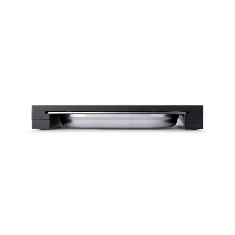 Schneidebrett mit Edelstahl-Schublade, Duracore schwarz 39x27x5 cm
