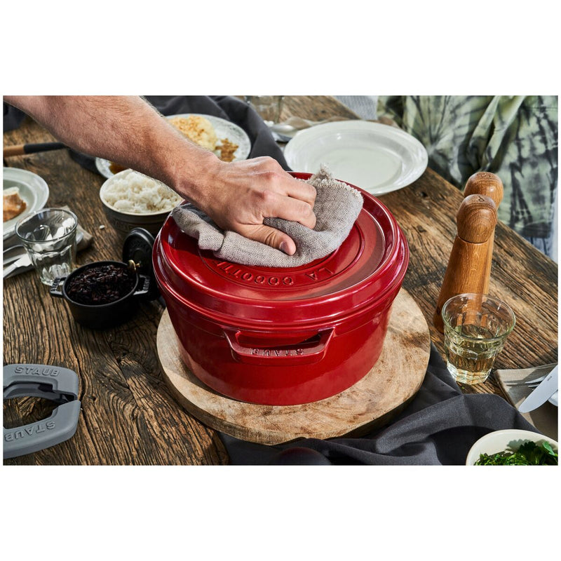 La Cocotte Cocotte 28 cm, rund, Kirsch-Rot, Gusseisen