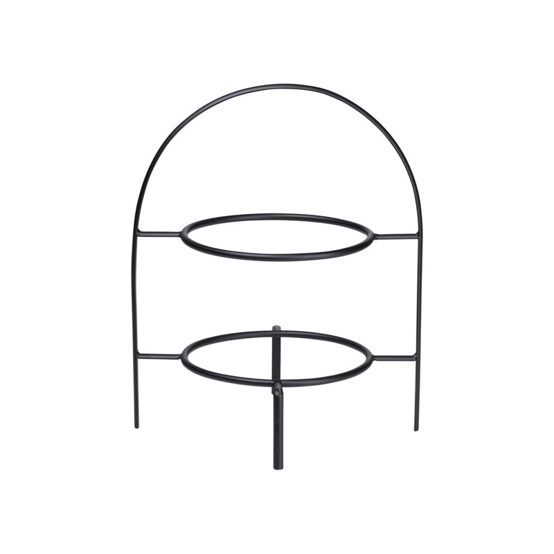Etagere 2-stufig für Dessertteller, schw