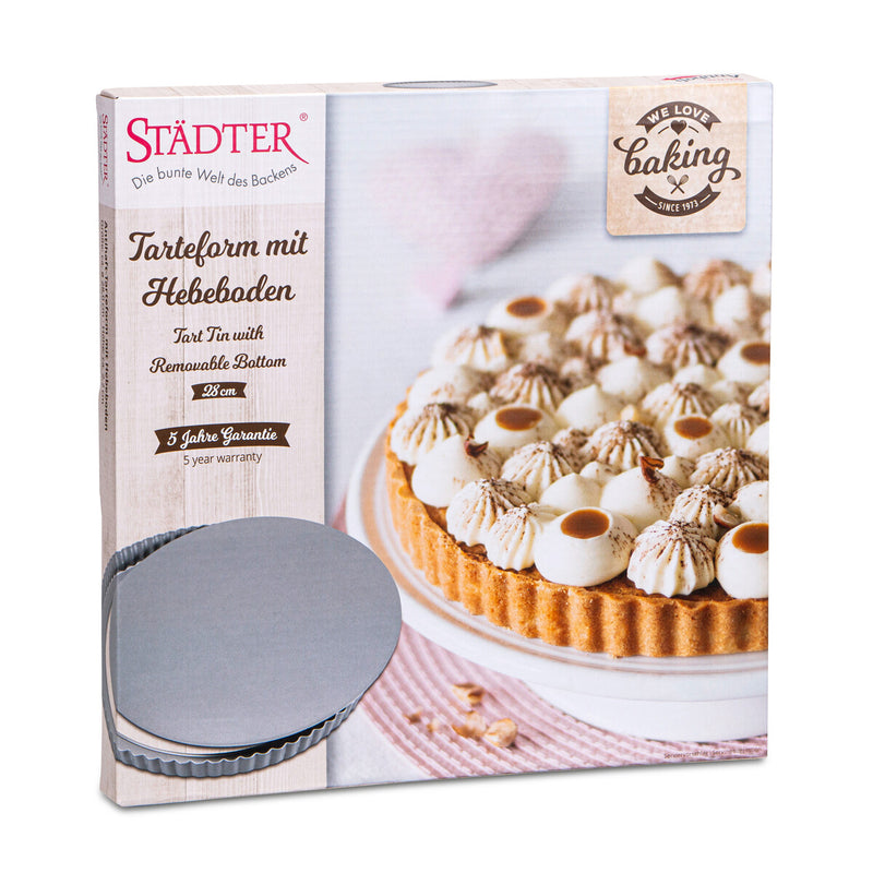 Tarteform mit Hebeboden ø 28 cm / H 2,2 cm Silber