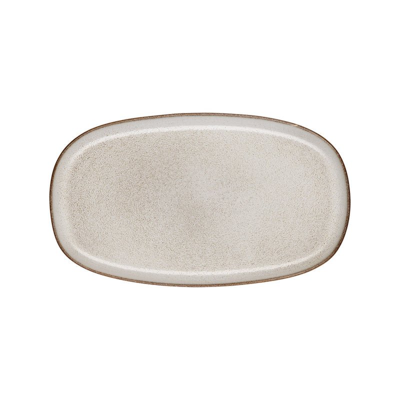 Platte, oval, sand