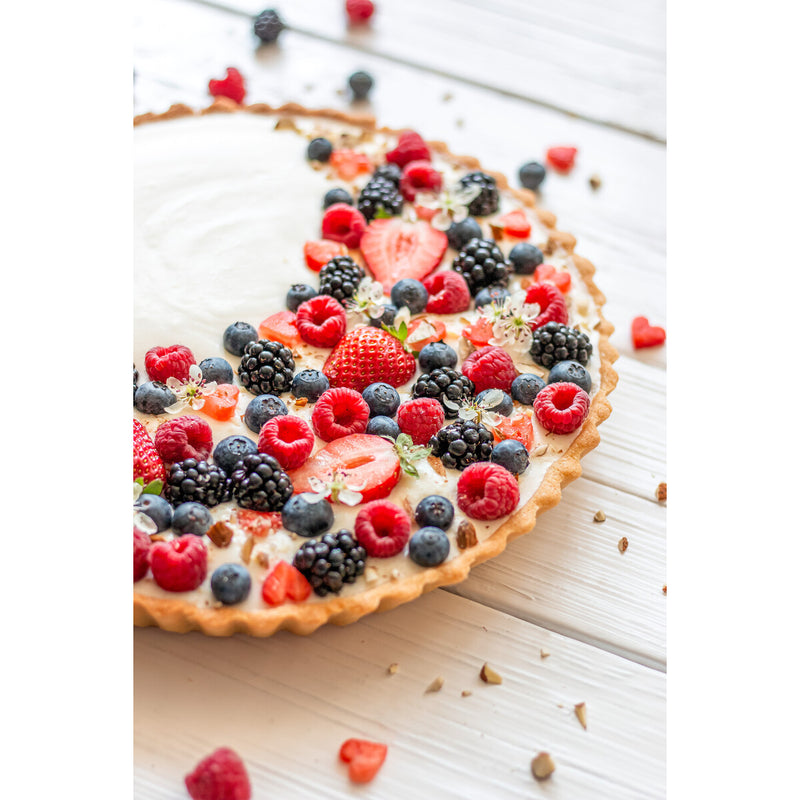 Tarteform mit Hebeboden ø 28 cm / H 2,2 cm Silber