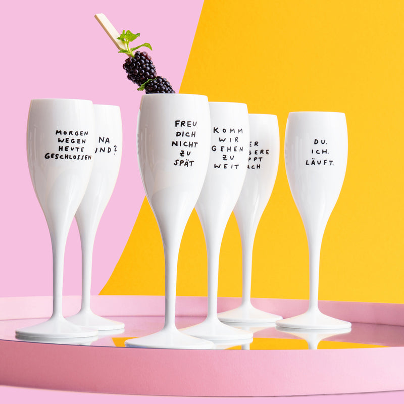 Glas 100ml mit Druck, CHEERS No. 1 KOMM WIR GEHEN ZU WEIT