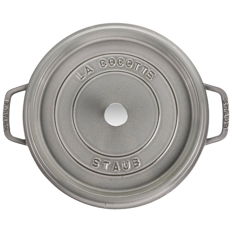 La Cocotte Cocotte 24 cm, rund, Graphit-Grau, Gusseisen