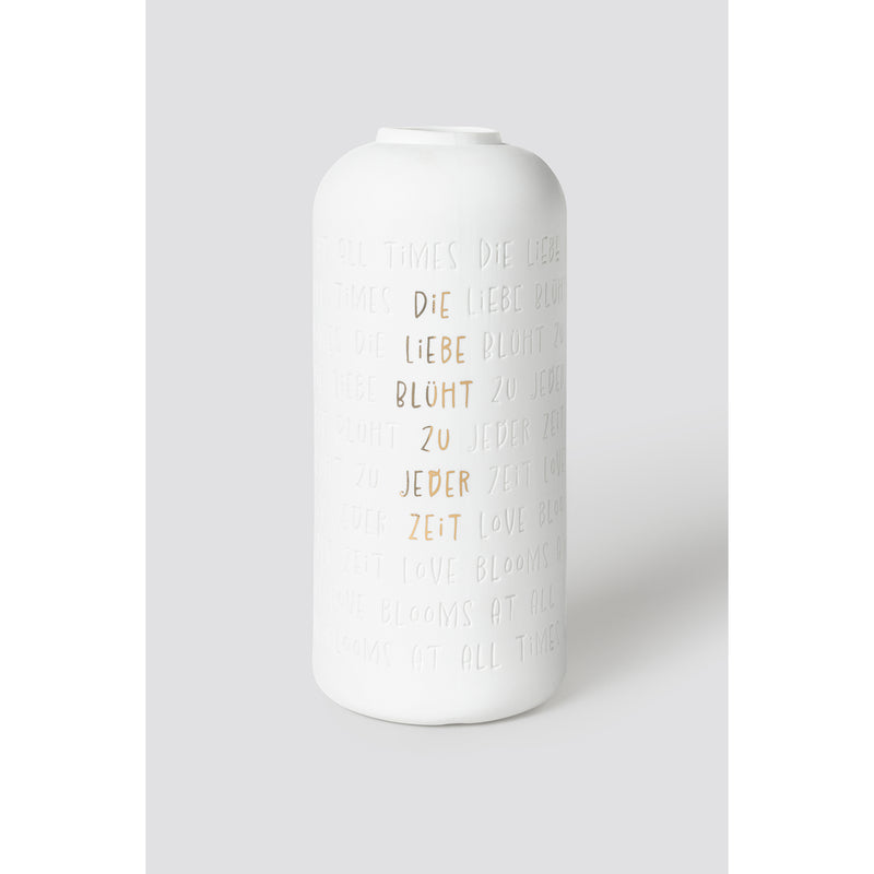 Vase Die Liebe blüht zu jeder Zeit D14cm H30cm