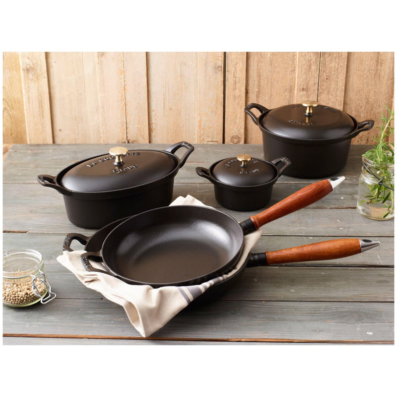 Pans Bratpfanne 28 cm, rund, Schwarz, Gusseisen