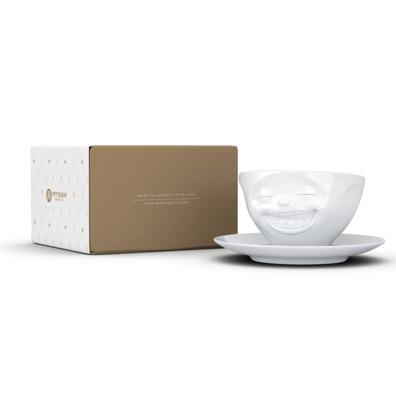 Kaffeetasse Lachend weiß, 200 ml