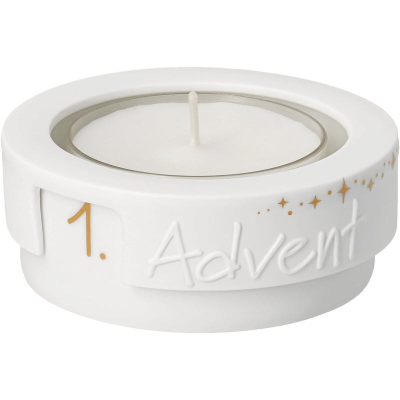 Kleines Adventslicht Advent D.8,5cm H.3,3cm