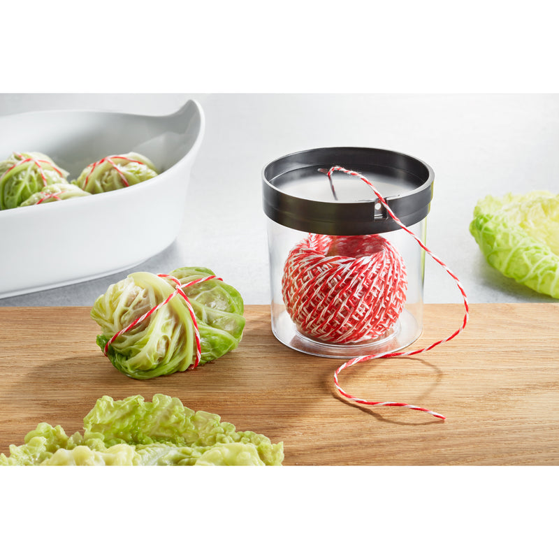 Kordelbox FILIO mit Wurst- und Schinkengarn "rot/weiß"