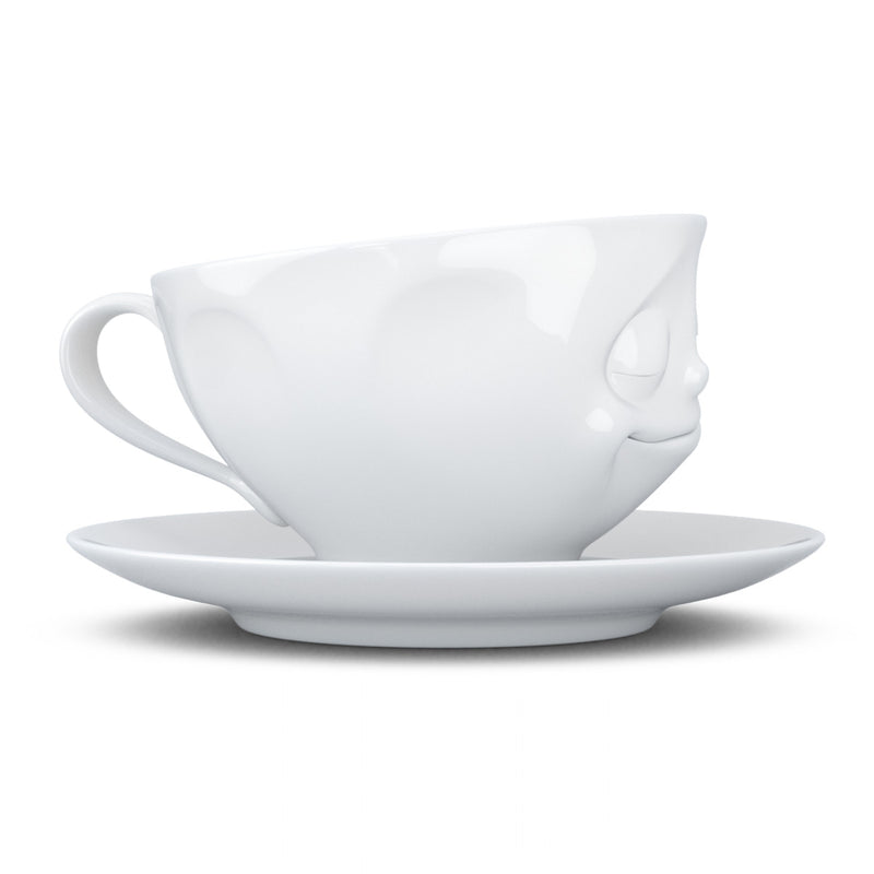 Kaffeetasse Glücklich weiß, 200 ml