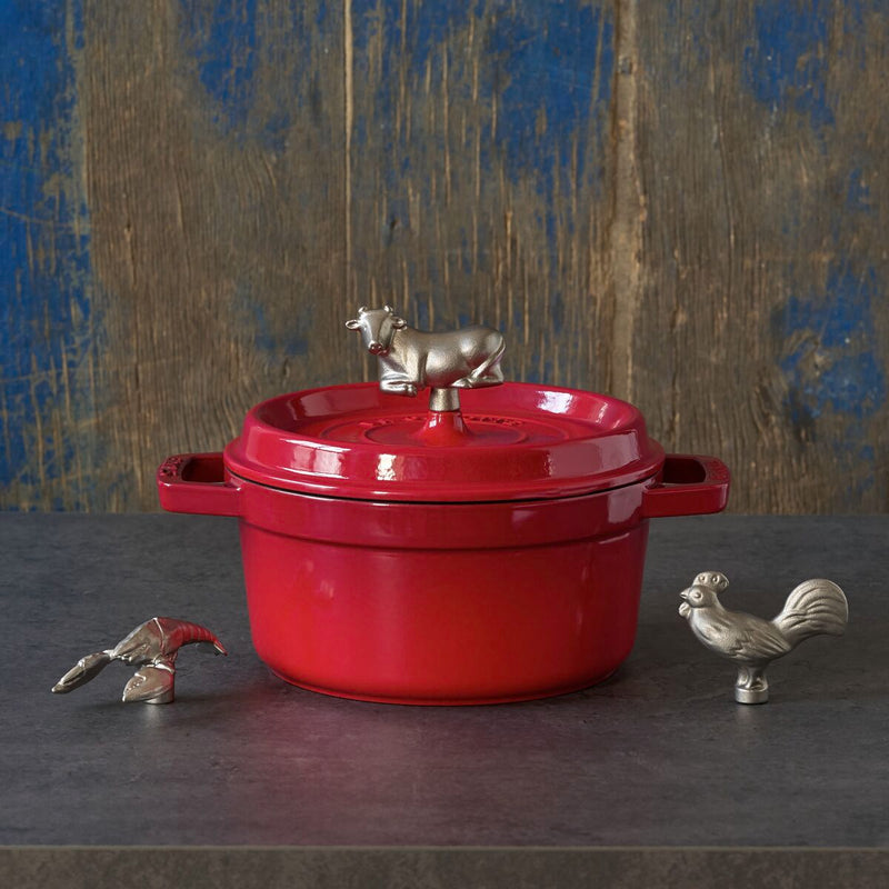 La Cocotte Cocotte 28 cm, rund, Kirsch-Rot, Gusseisen