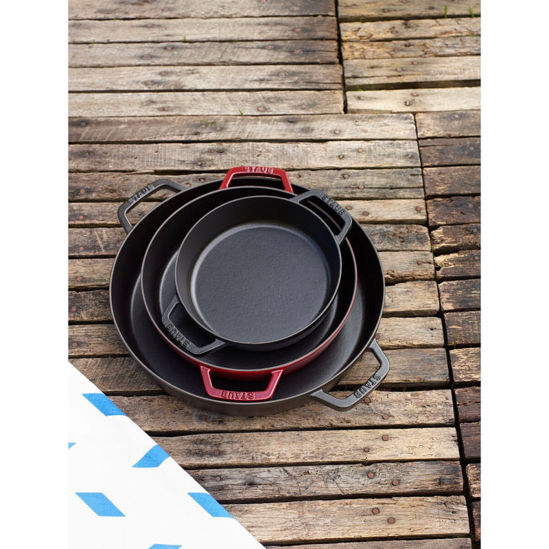 Pans Paella-Pfanne 34 cm, Gusseisen, Schwarz
