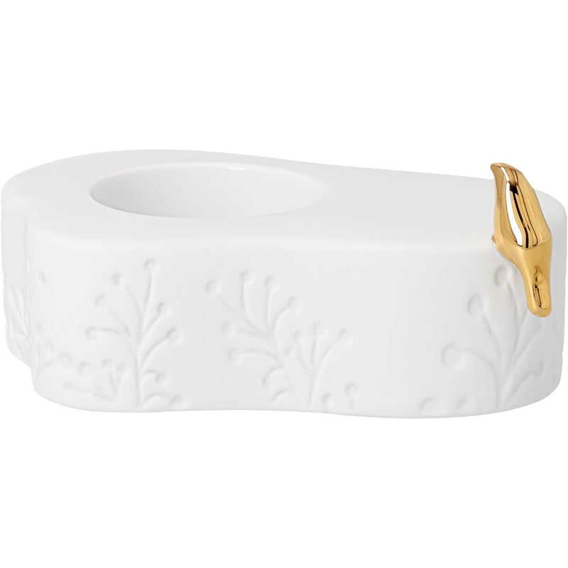 Winterzauber Goldvogel Tee- lichthalter 11,8x7,7x4,8cm