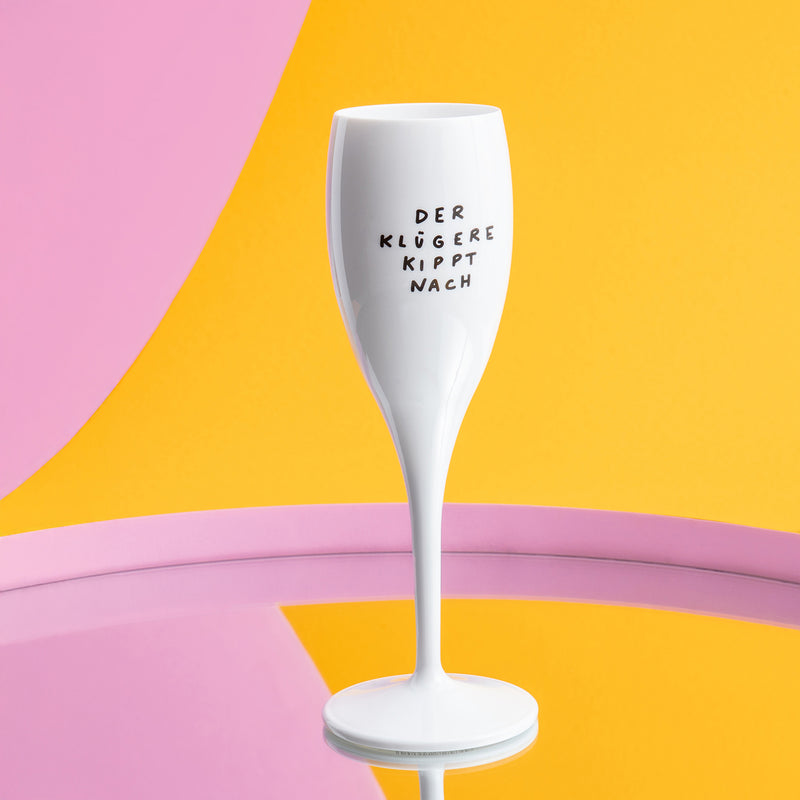 Glas 100ml mit Druck, CHEERS No. 1 DER KLÜGERE KIPPT NACH