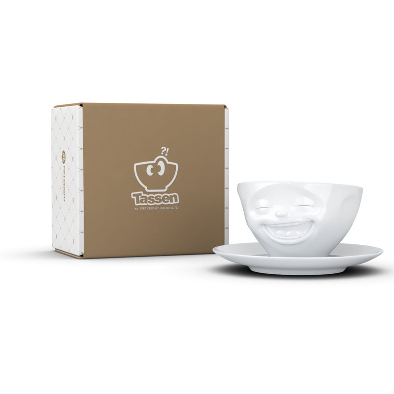 Kaffeetasse Lachend weiß, 200 ml