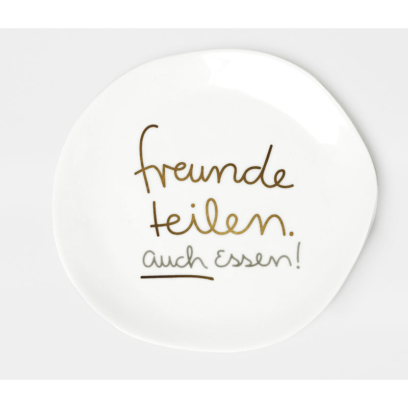Kleiner Teller Freunde teilen auch Essen D.14cm