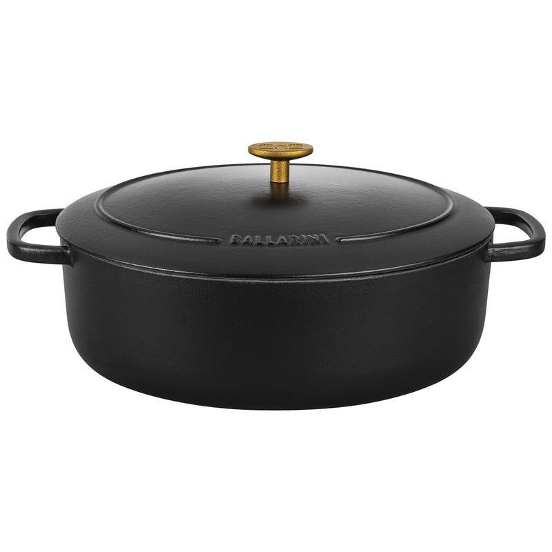 Bellamonte Cocotte 31 cm, oval, Schwarz, Gusseisen