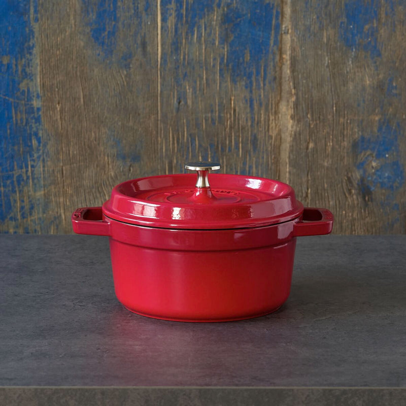 La Cocotte Cocotte 28 cm, rund, Kirsch-Rot, Gusseisen