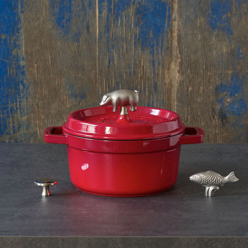 La Cocotte Cocotte 28 cm, rund, Kirsch-Rot, Gusseisen