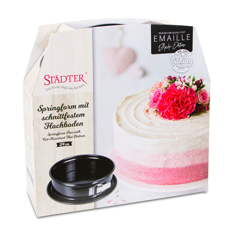 Springform EMAILLE ø 24 cm / H 7 cm Schwarz mit Fl