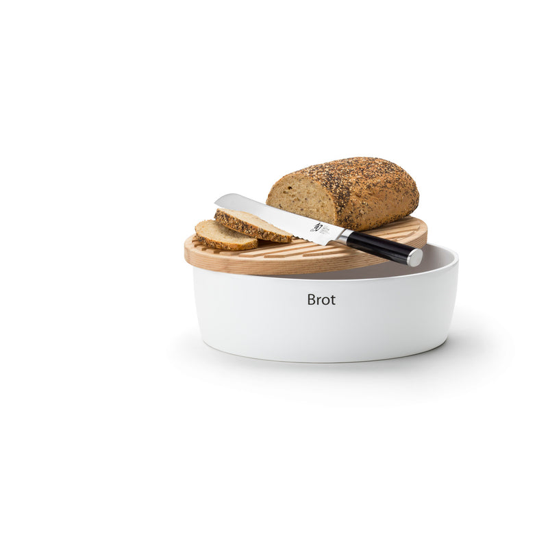 Brottopf Keramik oval, weiß 36x23x13,5 cm