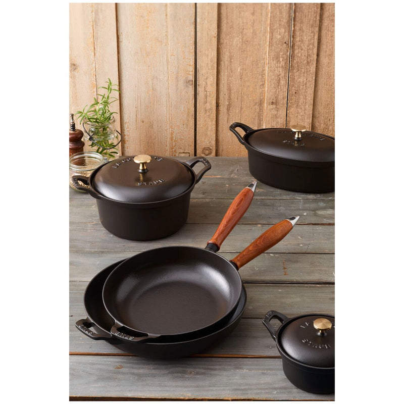 Pans Bratpfanne 28 cm, rund, Schwarz, Gusseisen