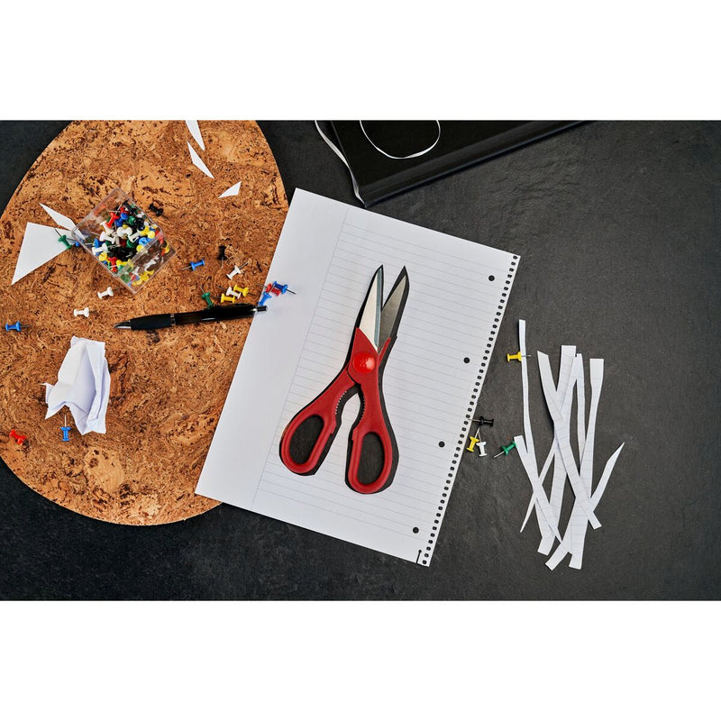 Vielzweckschere, rot 20 cm, Edelstahl