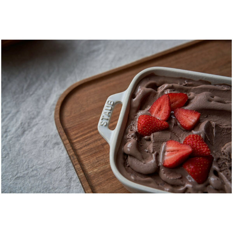 Ceramique Ofenformenset 3-tlg, rechteckig, Elfenbein-Weiß, Keramik