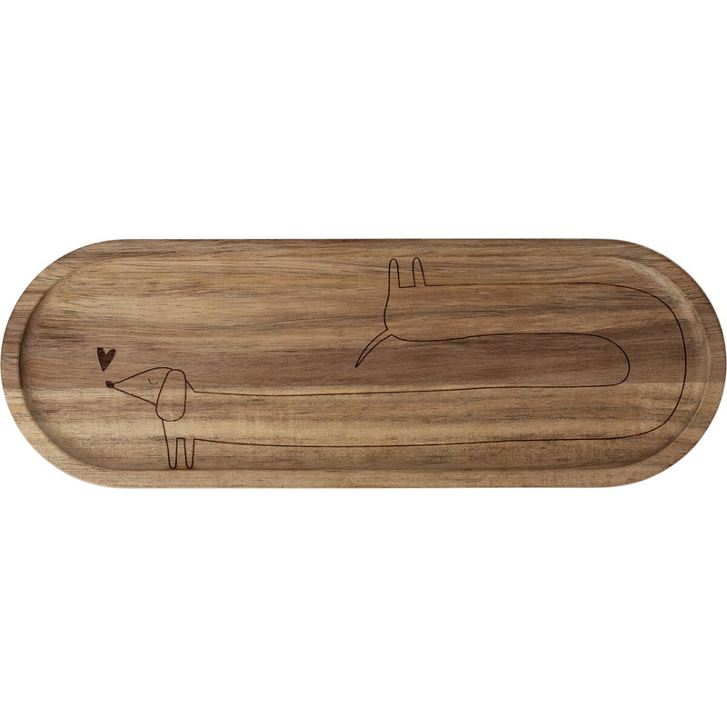 Tablett Dackel Herz 32x11x1,5cm