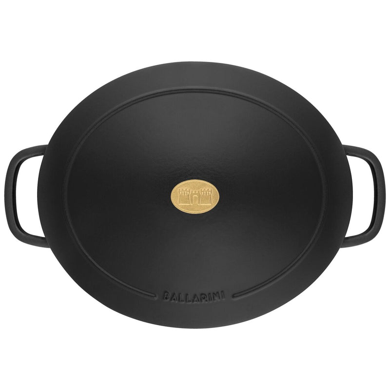 Bellamonte Cocotte 33 cm, oval, Schwarz, Gusseisen