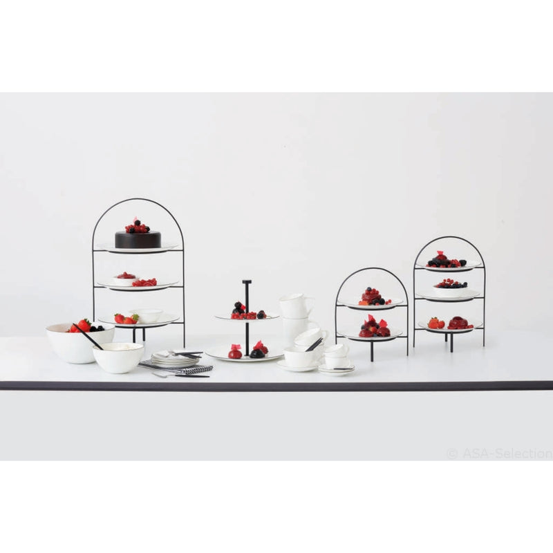 Etagere 3-stufig für Essteller, schwarz