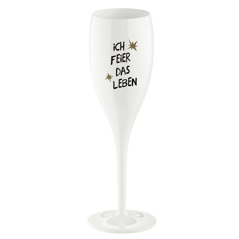 CHEERS NO. 1 ICH FEIER DAS LEBEN Superglas 100ml mit Druck