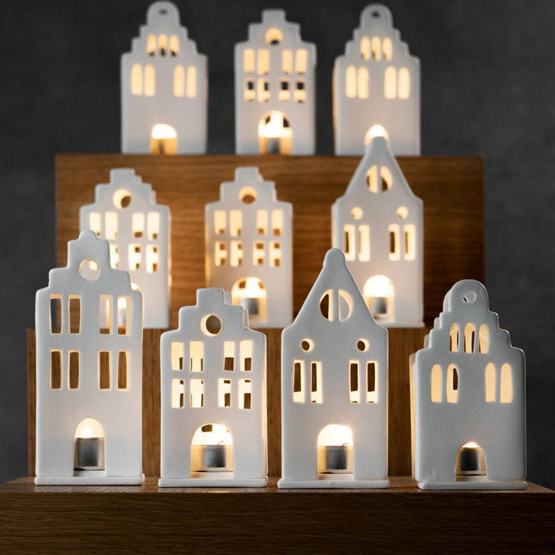 Mini Lichthaus Herrenhaus 6x6x12,5cm