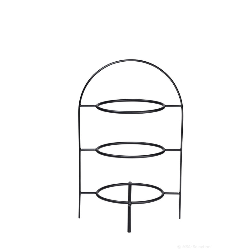 Etagere 3-stufig für Dessertteller, schw