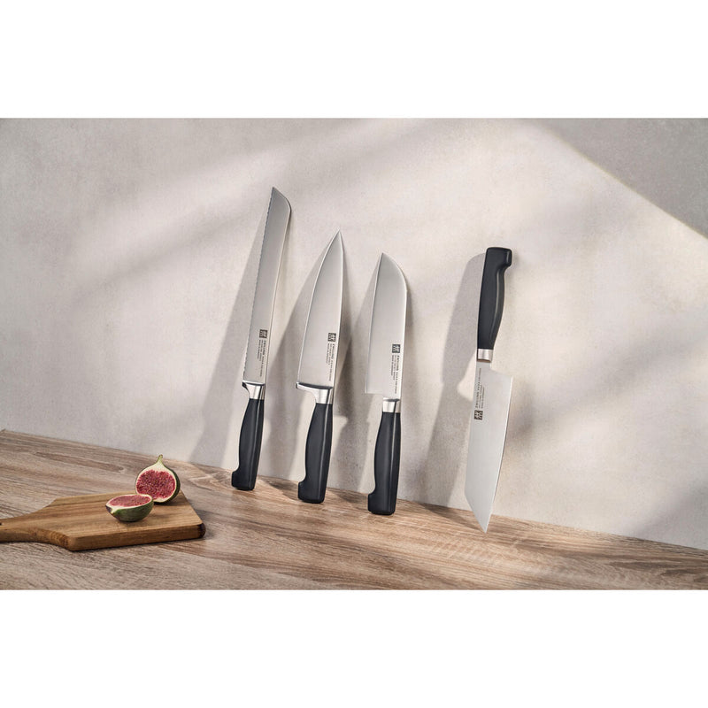 VIER STERNE Santokumesser 16 cm, Glattschliff