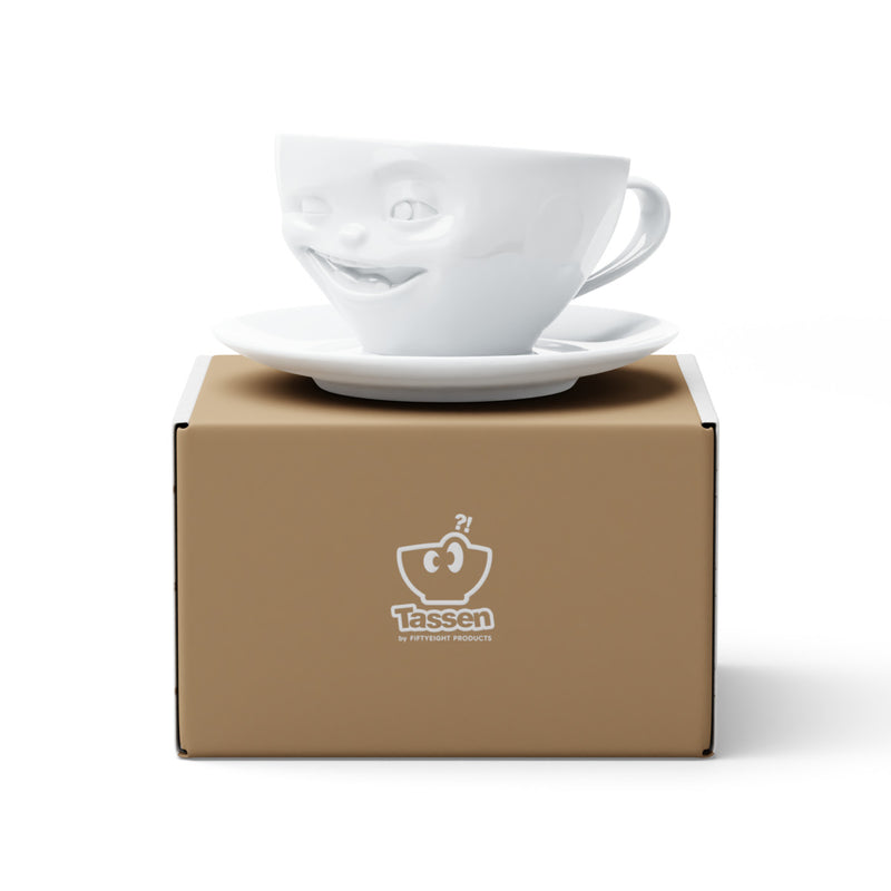 Kaffeetasse Zwinkernd weiß, 200 ml