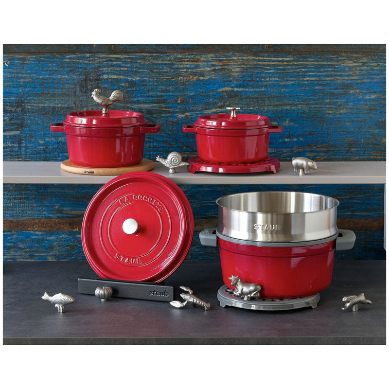 La Cocotte Cocotte 28 cm, rund, Kirsch-Rot, Gusseisen