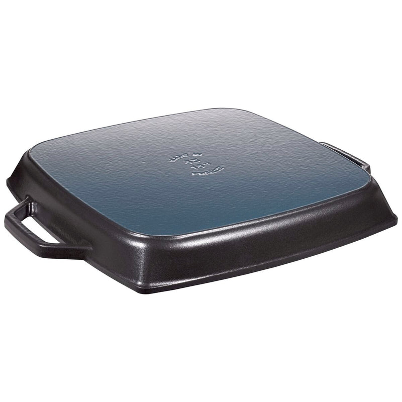 Grill Pans Grillpfanne 33 cm, quadratisch, Schwarz, Gusseisen