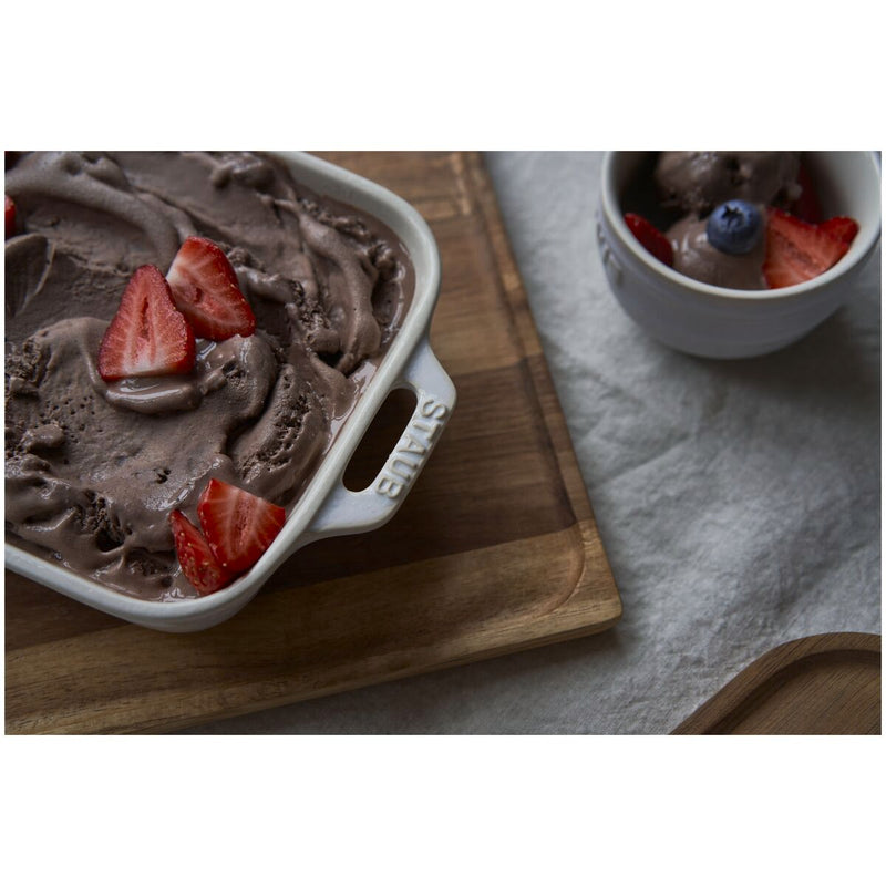 Ceramique Ofenformenset 3-tlg, rechteckig, Elfenbein-Weiß, Keramik