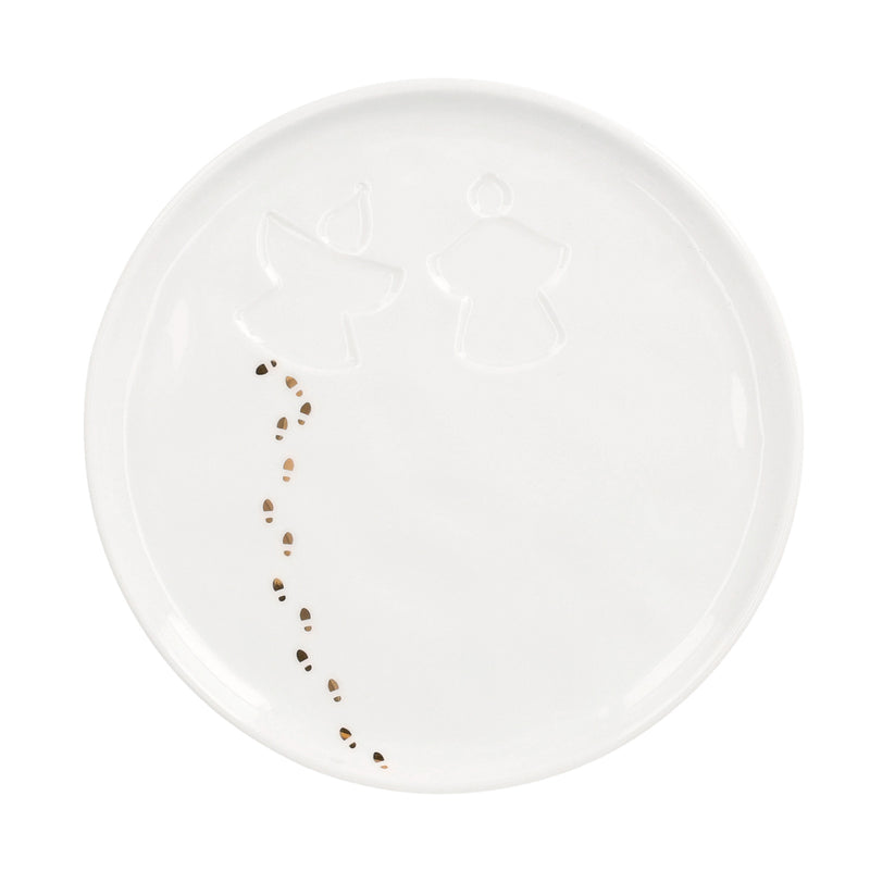 Teller Schneeengelspaziergang D.14cm H.1,2cm