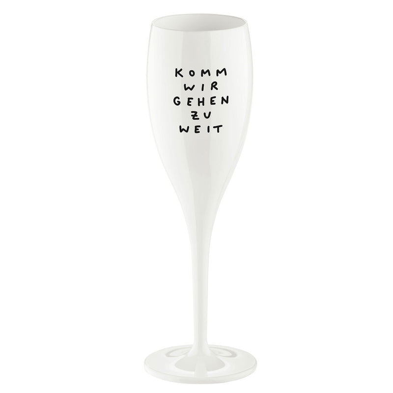Glas 100ml mit Druck, CHEERS No. 1 KOMM WIR GEHEN ZU WEIT