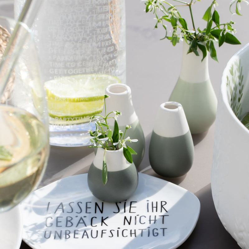 Mini Pastellvasen 4er Set grün D.4cm, H.4,5-8cm