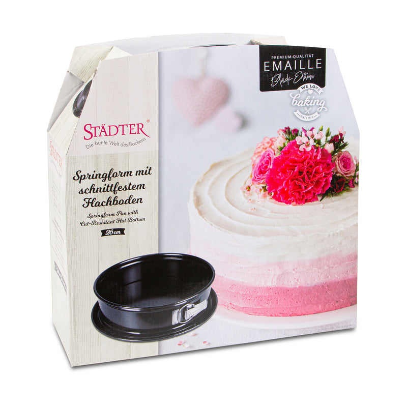 Springform EMAILLE ø 26 cm / H 7 cm Schwarz mit Fl